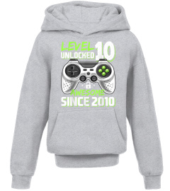 Level 10 Unlocked Awesome 2010 Video Game 10th Birthday Gift T-Shirt