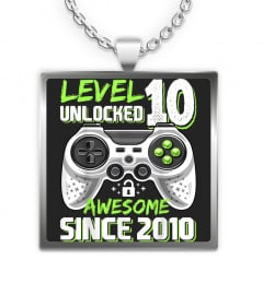 Level 10 Unlocked Awesome 2010 Video Game 10th Birthday Gift T-Shirt