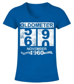 Oldometer 59 60 Born In November 1960 Funny Birthday Gift T-Shirt