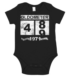 Oldometer 48 49 Born In 1971 Funny Birthday Dad Mom Gift T-Shirt