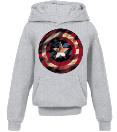 Marvel Captain America Avengers Shield Flag Graphic T-Shirt T-Shirt