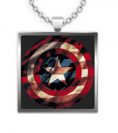 Marvel Captain America Avengers Shield Flag Graphic T-Shirt T-Shirt
