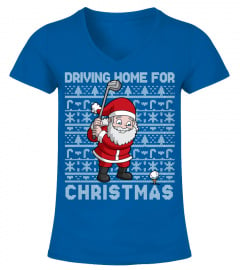 Golf Santa Claus Driving Home For Christmas Golfing Gift Sweatshirt