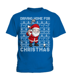 Golf Santa Claus Driving Home For Christmas Golfing Gift Sweatshirt