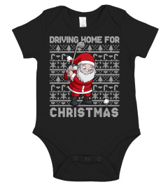 Golf Santa Claus Driving Home For Christmas Golfing Gift Sweatshirt