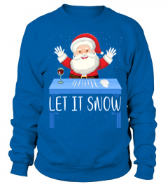 Let It Snow Santa Cocaine Adult Humor Xmas Funny Gag Gifts Pullover Hoodie