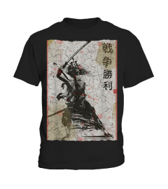 Samurai Bushido Tee Japan Warrior Japanese Retro Art Print T-Shirt