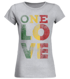 One Love T Shirt Rasta Reggae Men Women Kids Gift Tee Shirts