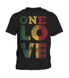 One Love T Shirt Rasta Reggae Men Women Kids Gift Tee Shirts