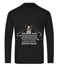 God Once Said Boston Terrier Funny T-shirt Gift