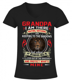 Grandpa I Am There Waiting Watching Keeping To The Shadows Lion T-shirt
