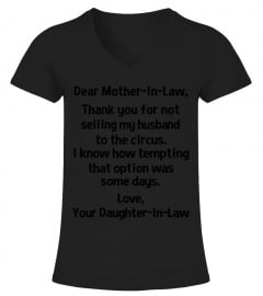 dear mother in law thank you for not selling my husband to the circus