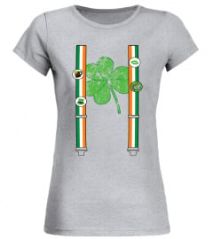 Irish Flag Suspenders St Patricks Day green tShirt