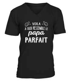 Tee-Shirt Voila à Quoi Ressemble Un Papa Parfait