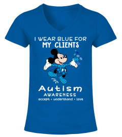 Mickey wear blue for my clients autism awareness