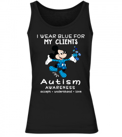 Mickey wear blue for my clients autism awareness