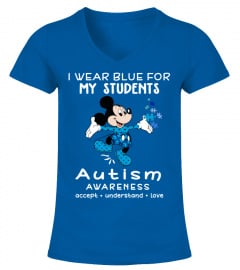Mickey wear blue for my students autism awareness