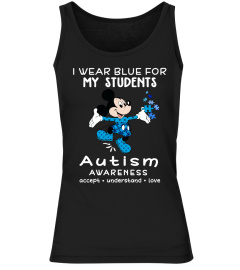 Mickey wear blue for my students autism awareness