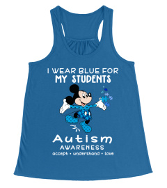 Mickey wear blue for my students autism awareness