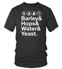 Craft Beer Tshirt | Barley Hops Water Yeast