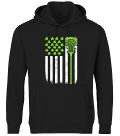 150347-St Patricks Day Lacrosse Lax Usa Flag Women Irish Shamrock