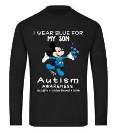 Mickey wear blue for my son autism awareness