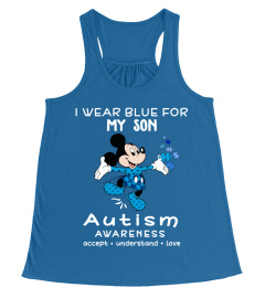 Mickey wear blue for my son autism awareness