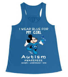 Mickey wear blue for my girl autism awareness