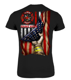 FRONT &BACK-Firefighter Flag 01 - Custom Name