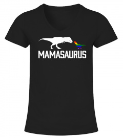 Mamasaurus LGBT Mom Rainbow T Rex Premium
