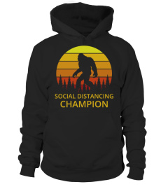 Social Distancing Champion Funny Bigfoot T-Shirt