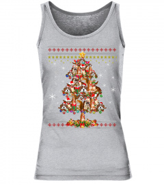 Funny Christmas Tree Basset Hound Merry Xmas Ugly Sweater T-Shirt
