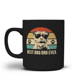 Vintage Best Pitbull Dog DAD Ever Fathers Day