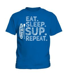 Stand Up Paddle - Eat. Sleep. Sup. Repeat Boarding Isup Pullover Hoodie