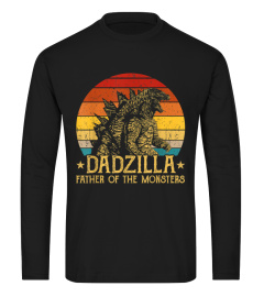 Dadzilla Father Of The Monsters Retro Vintage Sunset