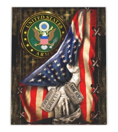 CANVAS  USARMY - Wooden frame mounting, Print on woven cloth - CUSTOM NAME 