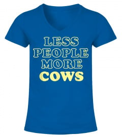 Introvert Cow Lover Cattle Farmer Less People More Cows T-Shirt