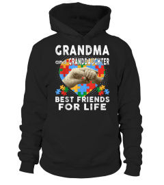 GRANDMA AND GRANDDAUGHTER BEST FRIENDS FOR LIFE AUTISM SHIRT