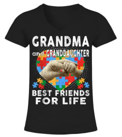 GRANDMA AND GRANDDAUGHTER BEST FRIENDS FOR LIFE AUTISM SHIRT