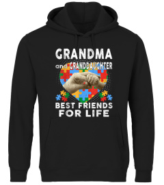 GRANDMA AND GRANDDAUGHTER BEST FRIENDS FOR LIFE AUTISM SHIRT