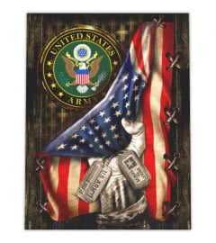 CANVAS  USARMY- Wooden frame mounting, Print on woven cloth 