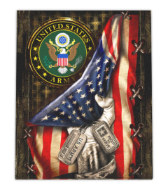 CANVAS  USARMY- Wooden frame mounting, Print on woven cloth 