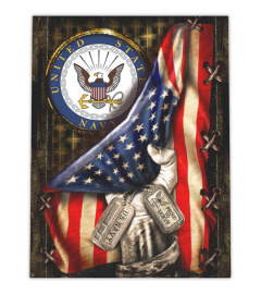 CANVAS  USNAVY - Wooden frame mounting, Print on woven cloth 
