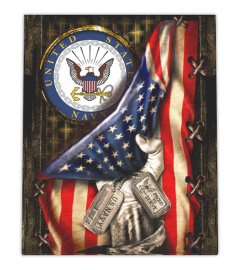 CANVAS  USNAVY - Wooden frame mounting, Print on woven cloth 