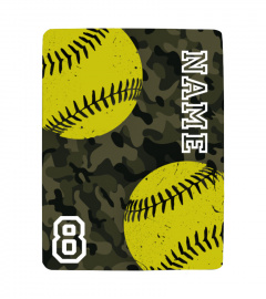 Softball Camouflage  Blanket