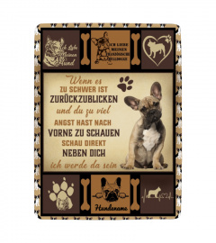 Französische Bulldogge Braun Personalisierte Fleecedecke
