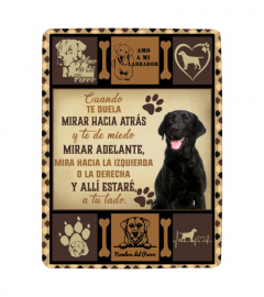 Labrador Negro Manta Personalizada