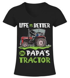 Life is better on papa's Tractor