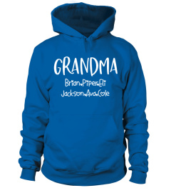 First Mom Now Grandma Custom Text Names Shirt