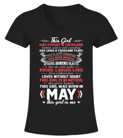 This girl has fought a thousand battles This girl is beautiful This girl was born in may shirt Birthday girl shirt